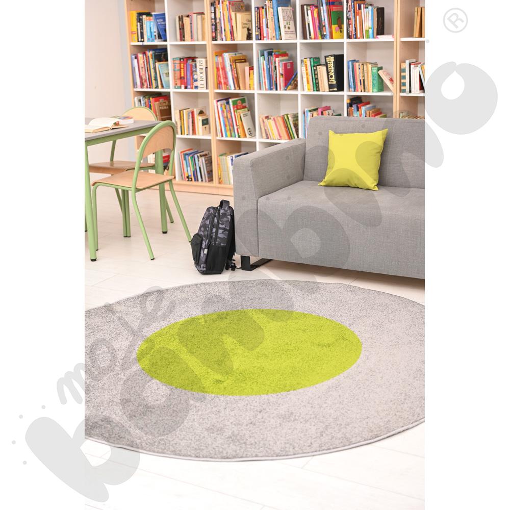 Dywan okrągły o śr. 2 m - szaro-zielony