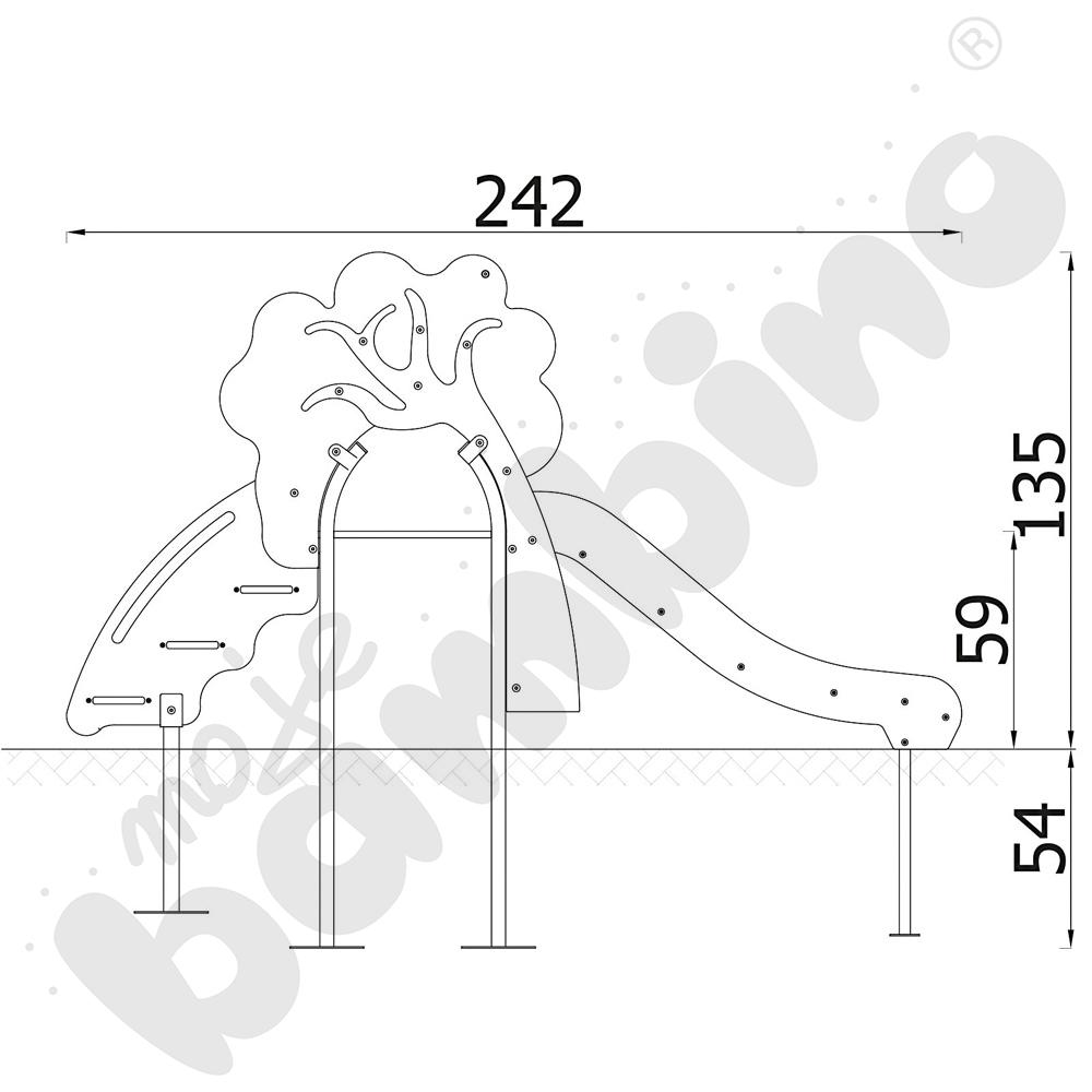 Dino - zjeżdżalnia Drzewko