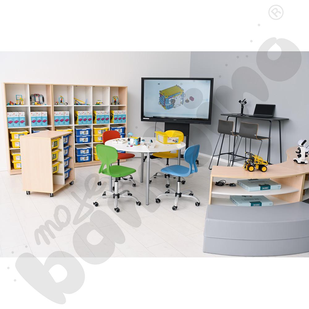 Stół Mila okrągły 120 cm, rozm. 3, blat biały