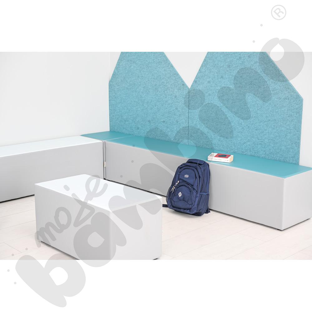 Siedzisko tapicerowane średnie, szaro-błękitne