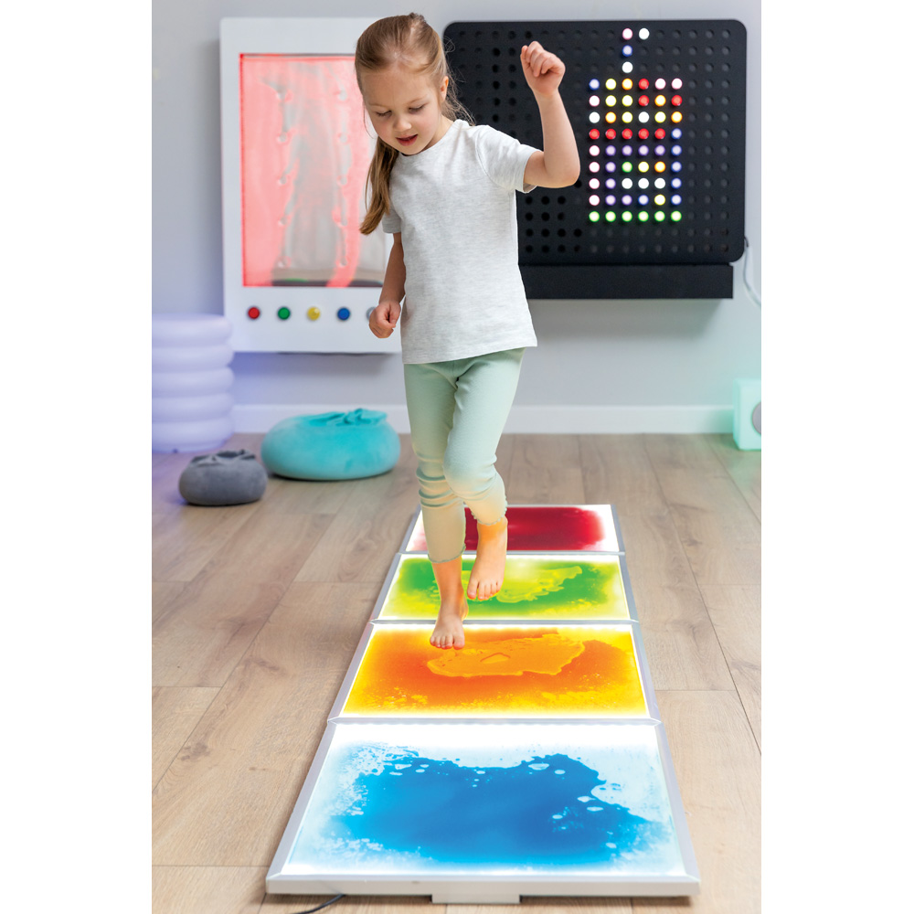 Podsvietený podlahový panel, červený 