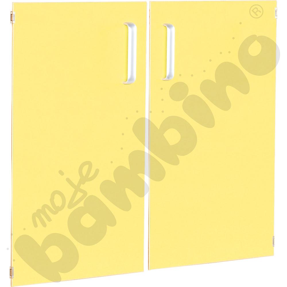 Drzwiczki do szafki Flexi D z półkami - żółte