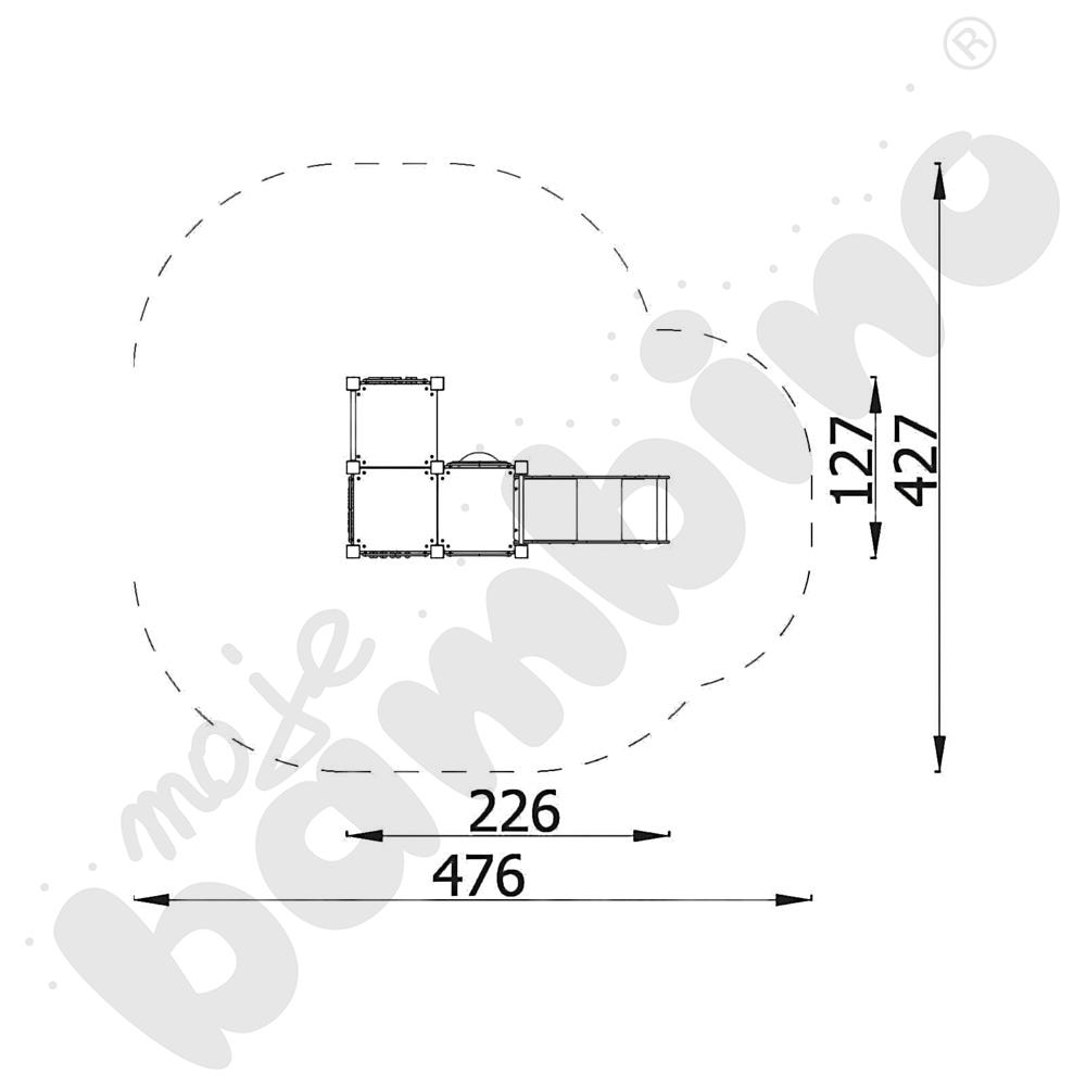 Zestaw Urbi 3, słupy metalowe A