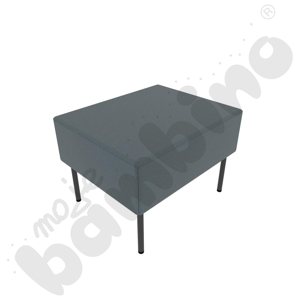 Pufa Versa 60x50 cm z filcowymi stopkami, stelaż antracytowy, tkanina BD13