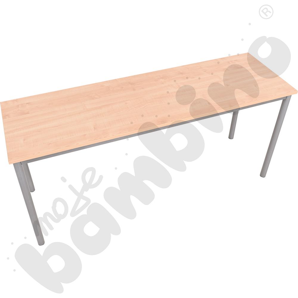 Stół Mila 160 x 50 rozm. 5, stelaż aluminium, blat klon, obrzeże ABS, narożniki proste