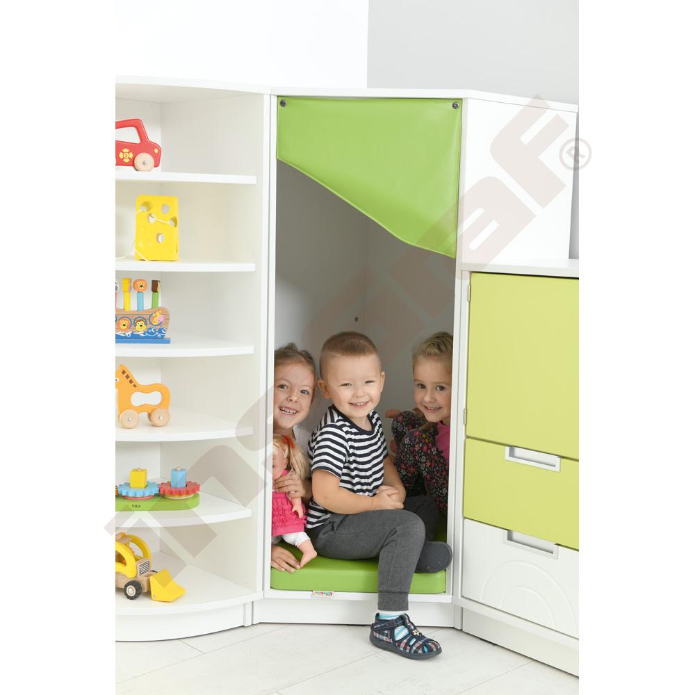 Quadro - rohový odpočinkový koutek, bílý