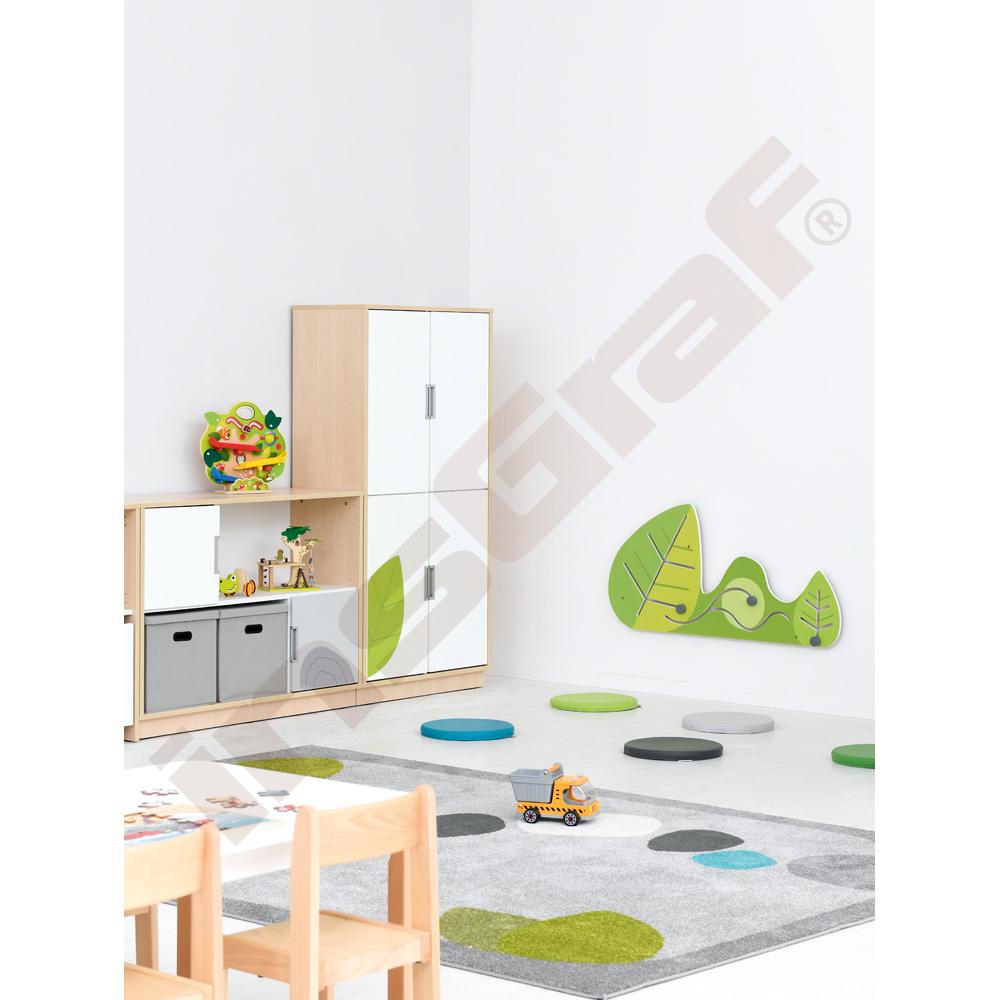 Quadro - skříň XL k sestavě Flora 90˚, tichý doraz, korpus světlý javor