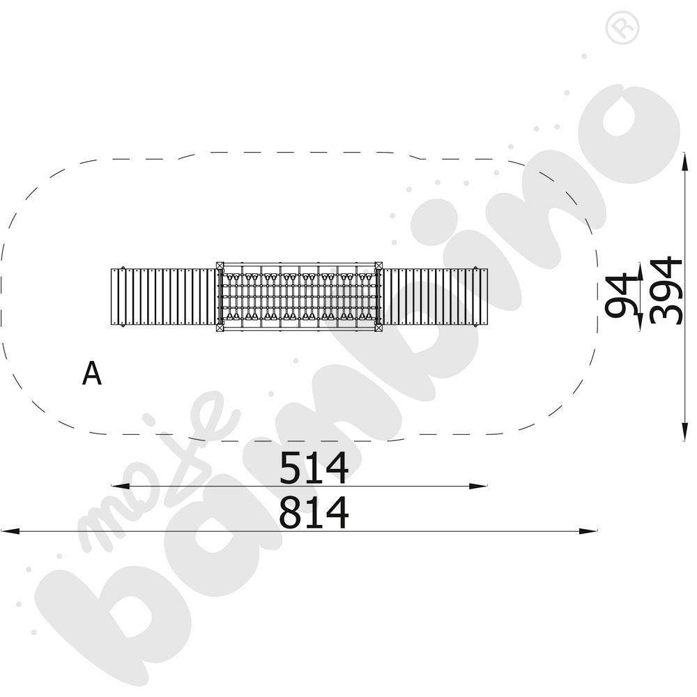 Pomost linowy z trapami