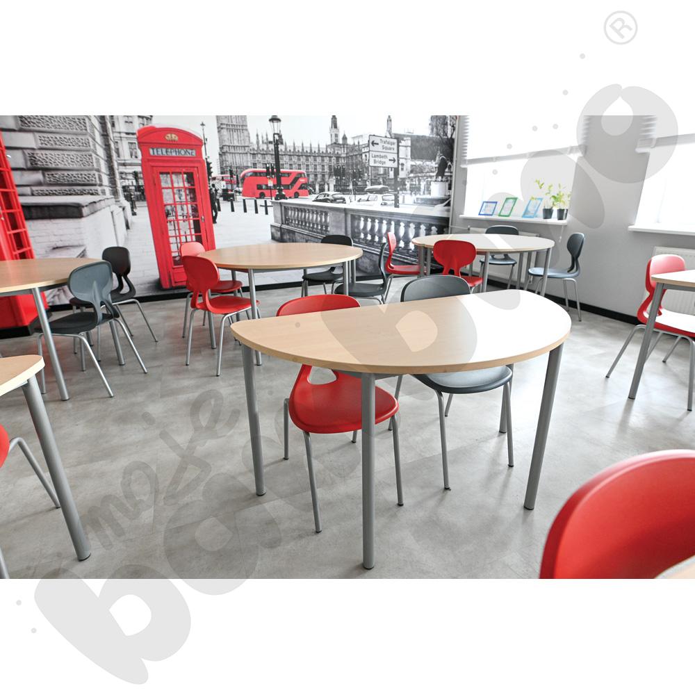 Krzesło Colores rozm. 6 szare, stelaż aluminium