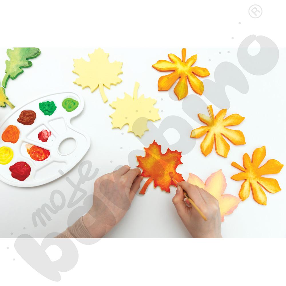 Piankowe kształty do ozdabiania - liście, 40 szt.