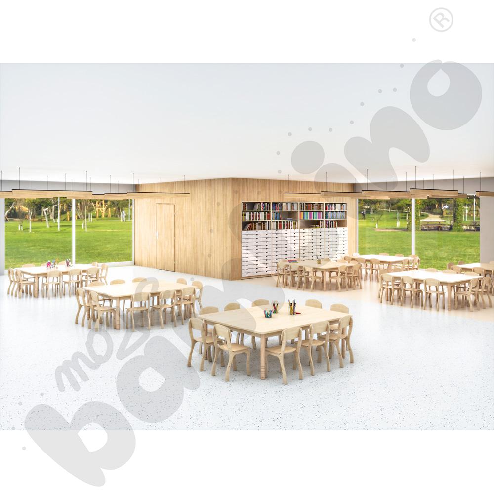 Stół przedszkolaka 10-osobowy, klon