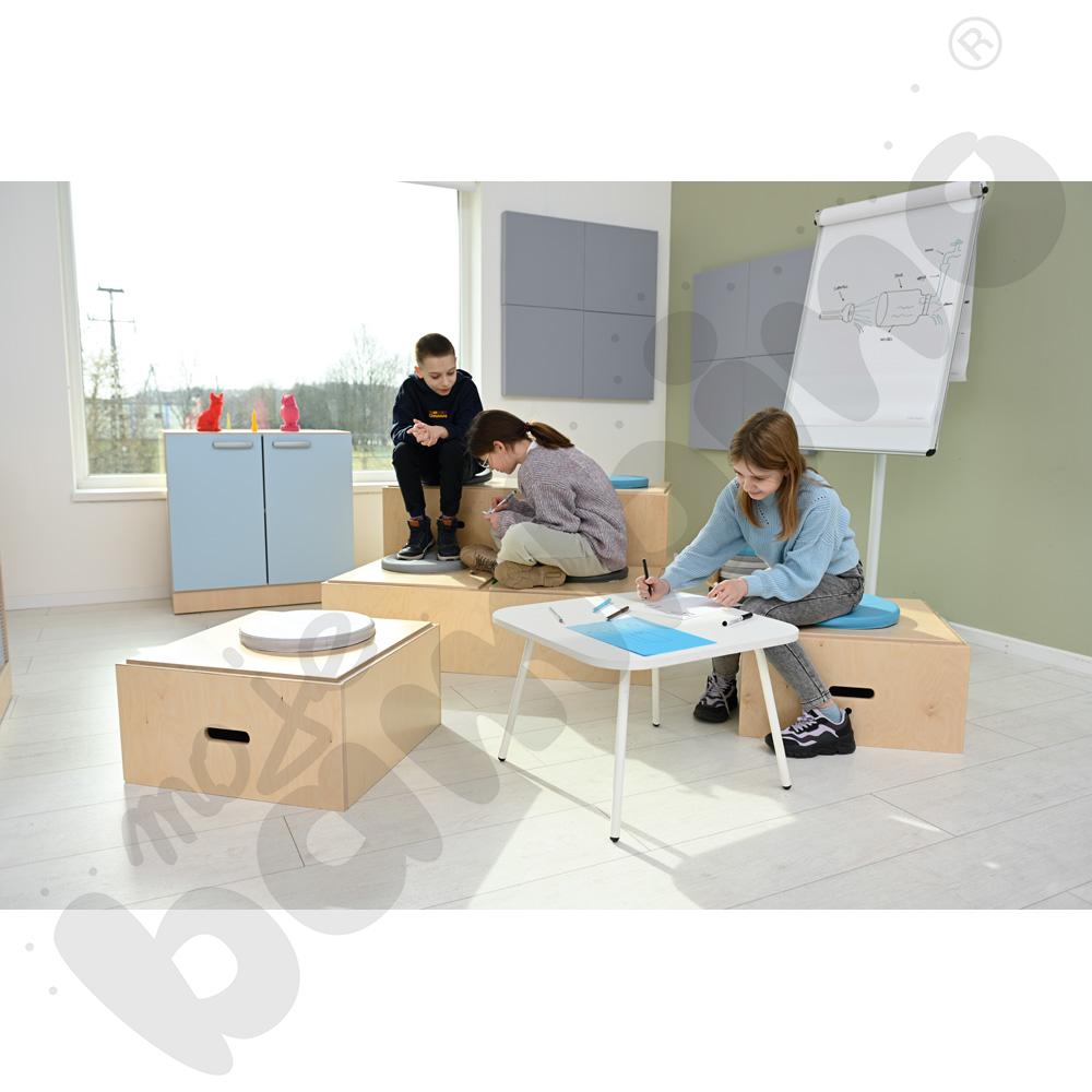 Stolik mały niski biały 65x50x50