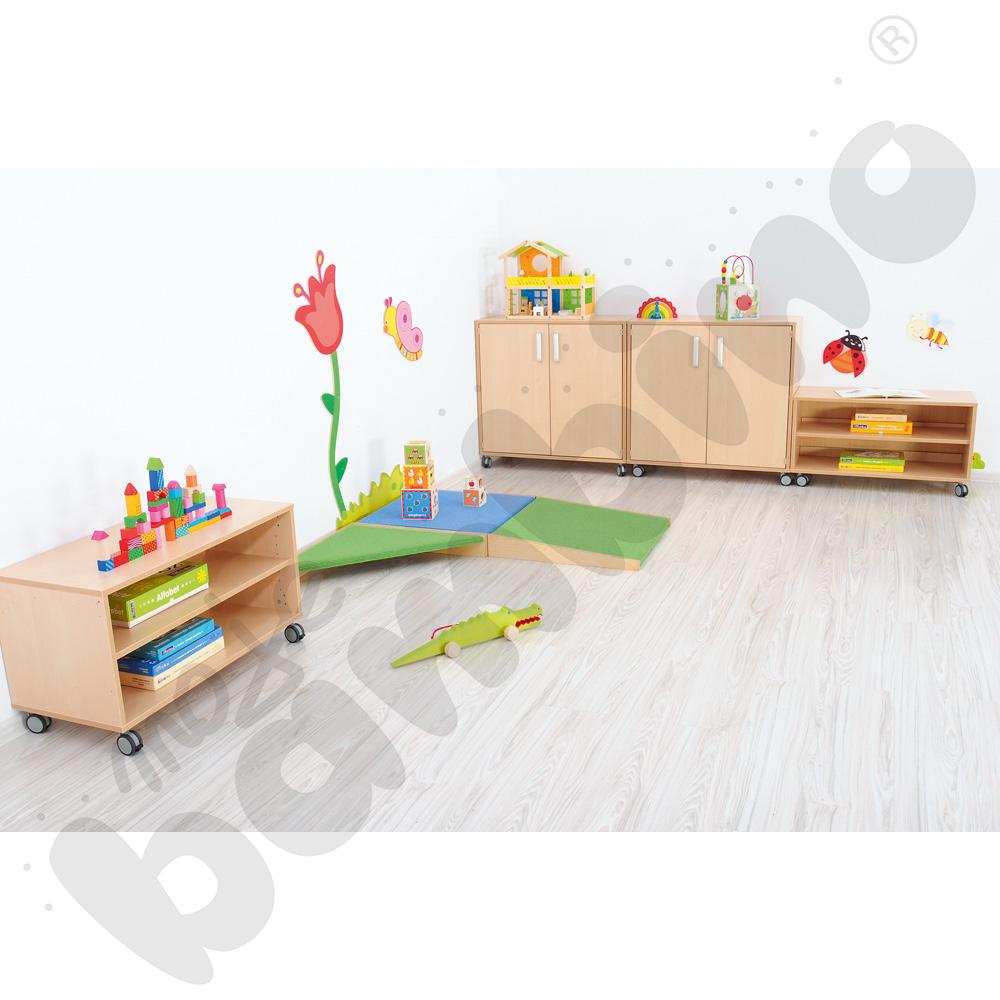 Drzwiczki do szafki Flexi D z półkami - brzoza