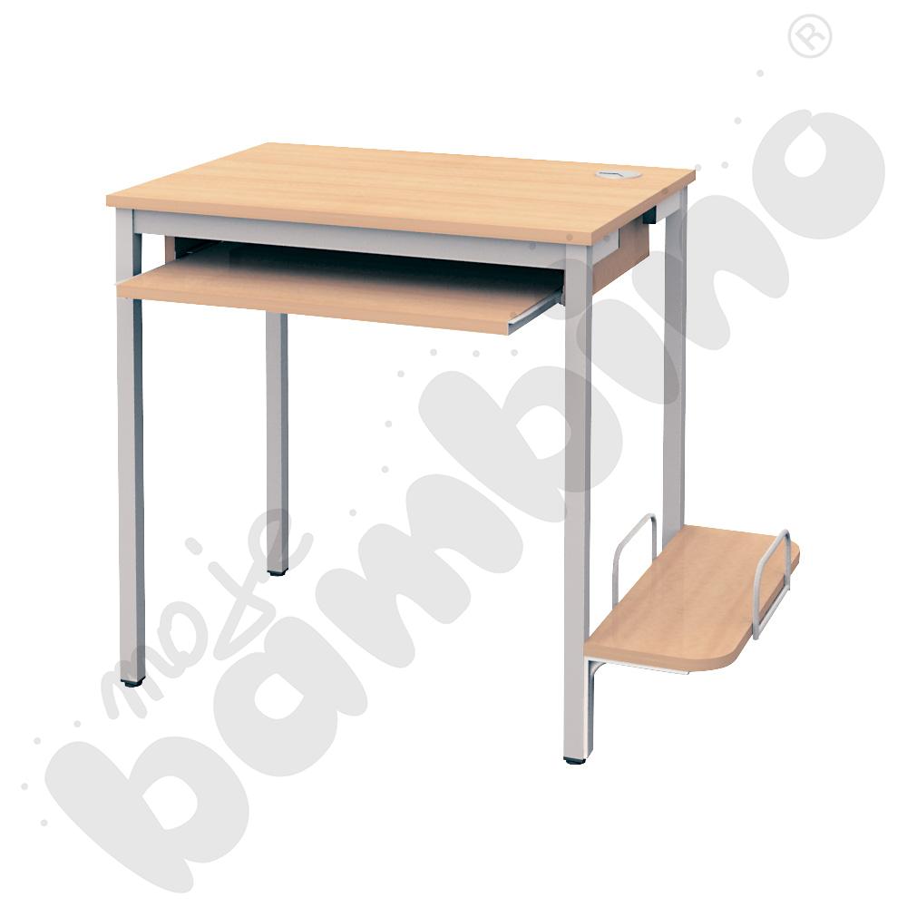 Stolik komputerowy STANDARD PLUS  z półką na komputer i szufladą na klawiaturę klon 375