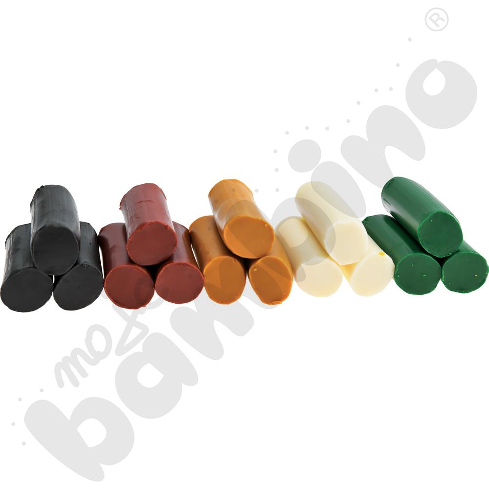 Super miękka masa plastyczna, 5 kol. Safari, 1750 g