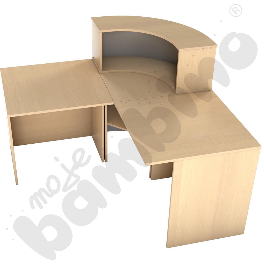 Narożna lada recepcyjna - klon 375