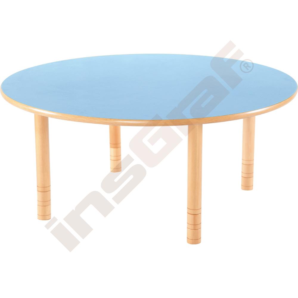 
Flexi Runder Tisch, Durchm. 120 cm, hvstb. 58-76 cm, HPL hellblau
