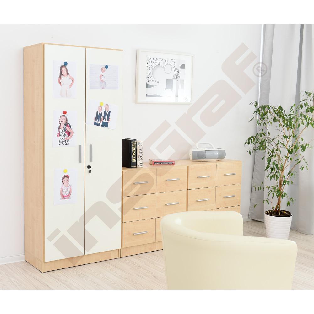Magnetické dveře ke skříni na desky Expo – bílé, 2 ks