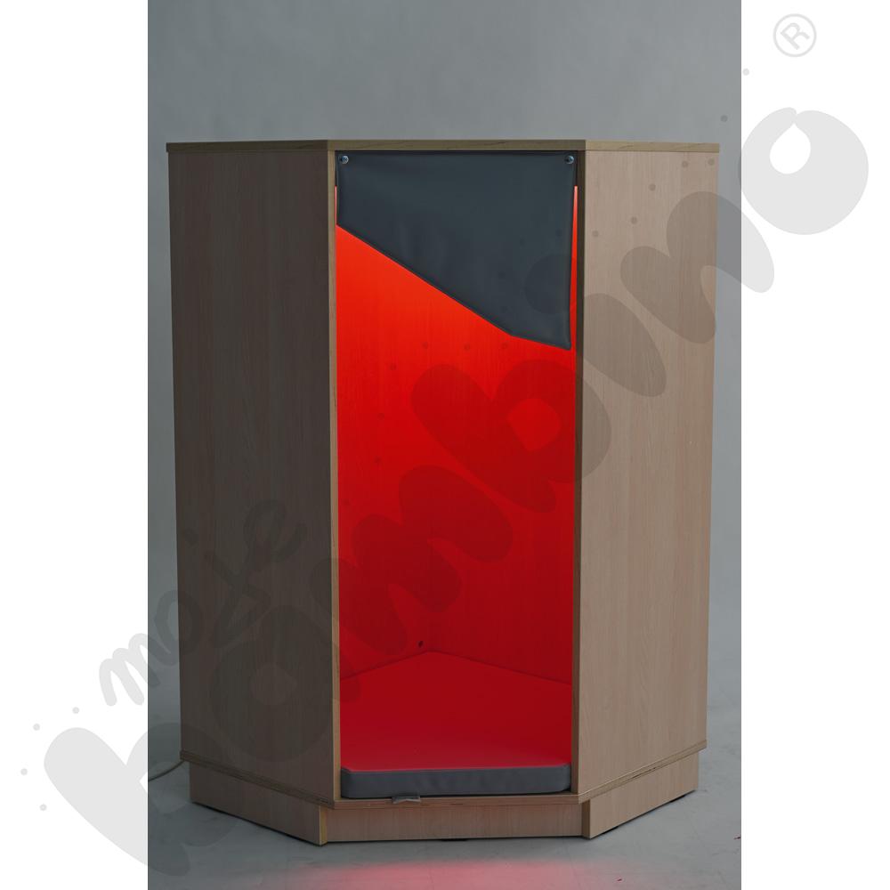 Quadro - kącik wypoczynkowy rogowy, klonowo-szary