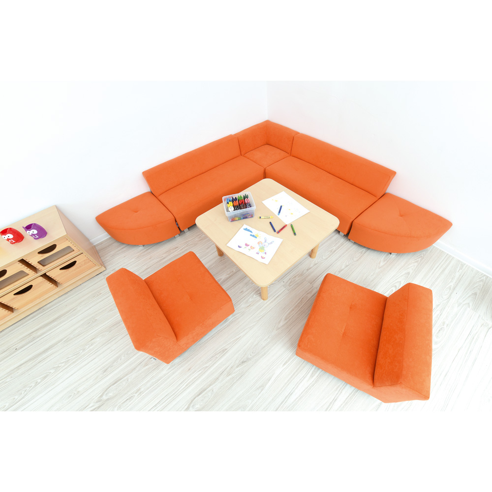 Rohová taburetka Flexi, výška 25 cm - oranžová