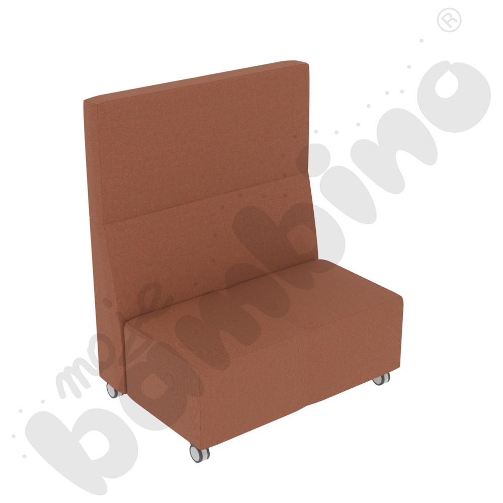   Sofa Universum 2-os. wys. 133 cm, na kółkach, tkanina RO06  