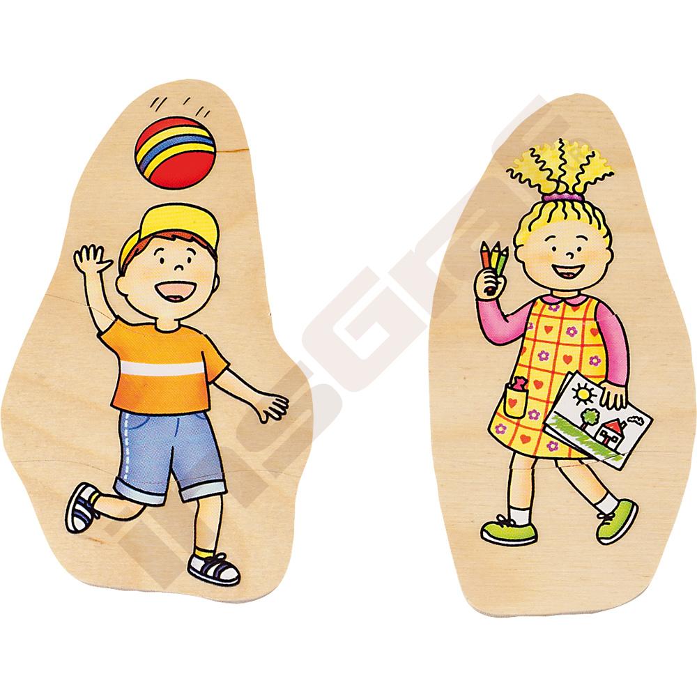 Edukační vícevrstvé puzzle - babička a děda