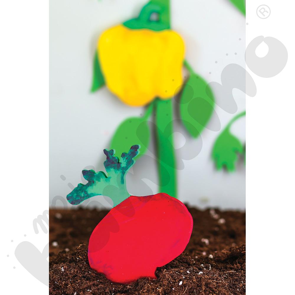 Piankowe kształty do ozdabiania - warzywa, 40 szt.