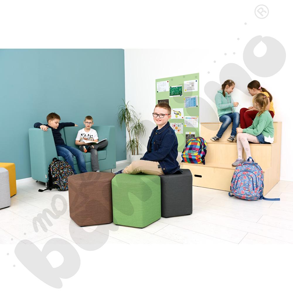 Pufa Inflamea 1 pięciokątna ciemnoszara