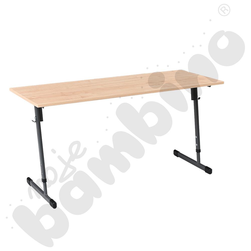 Stół T 130x50 rozm. 3-4, 2-os., stelaż antracytowy, blat klon 375, obrzeże ABS, narożniki proste