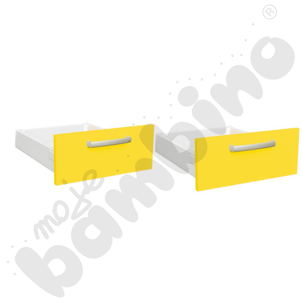 Szuflady niskie do regału Grande M, 2 szt. - żółte