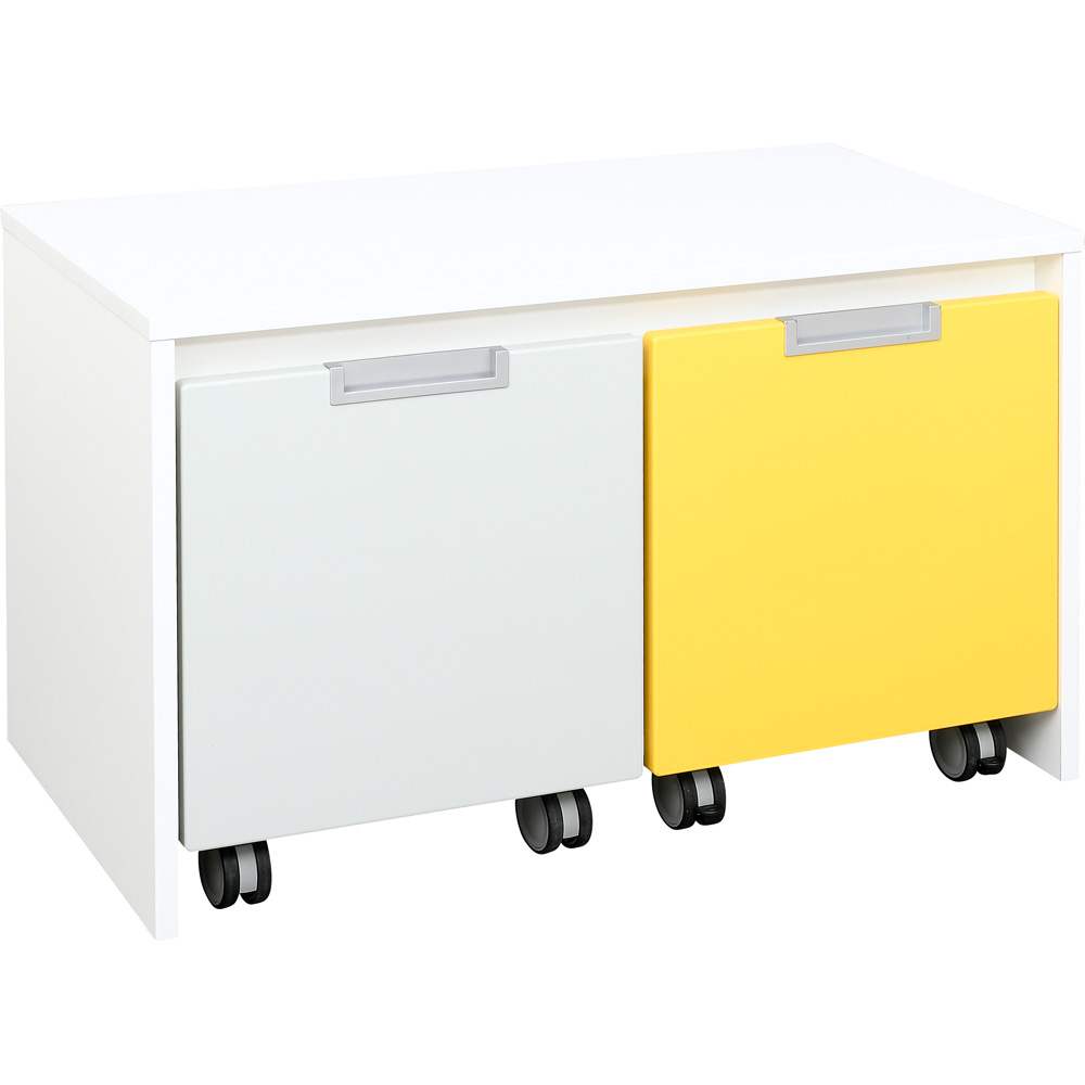 Quadro - lavička nad veľký úložný box, biela