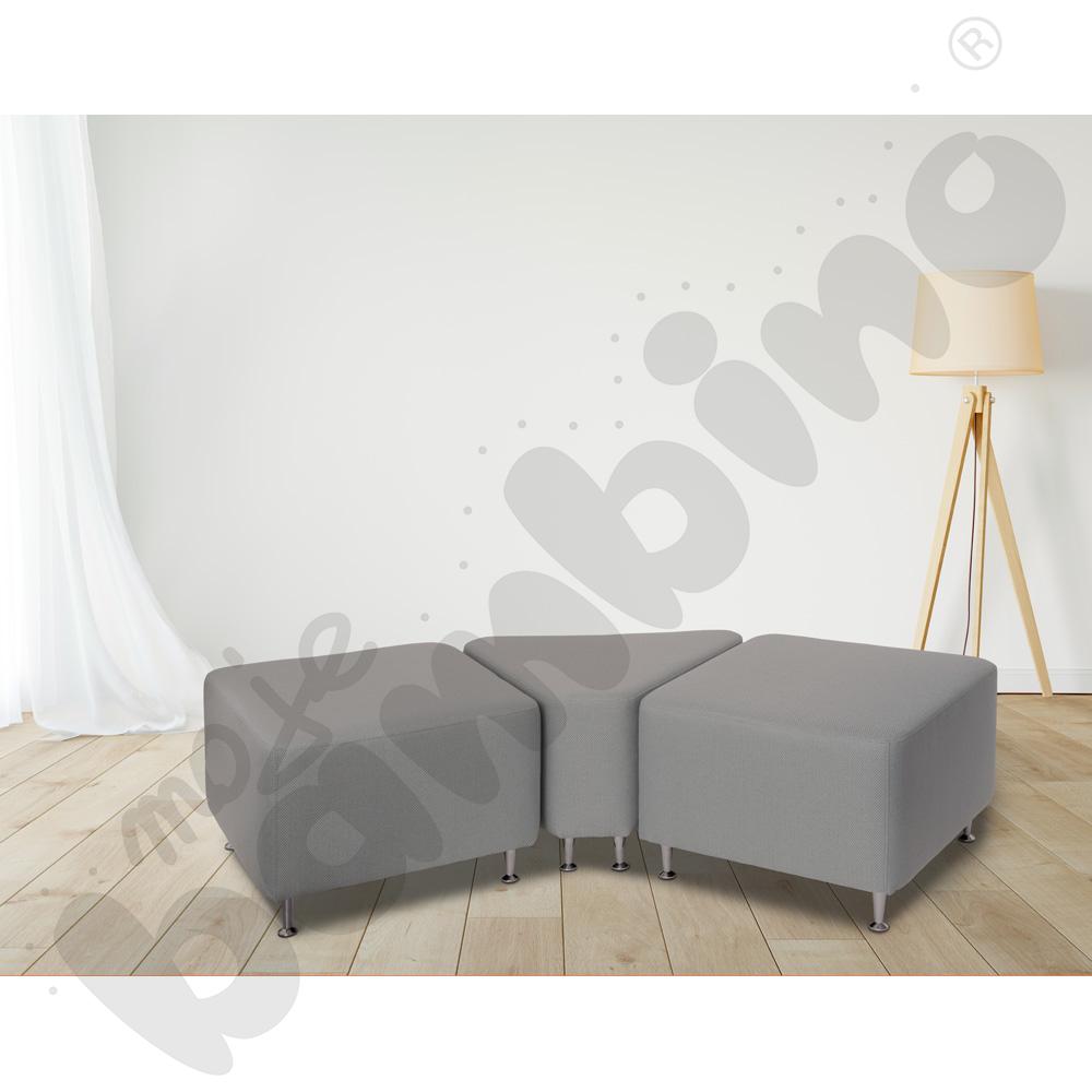 Pufa Kwadrat, jasnoszara