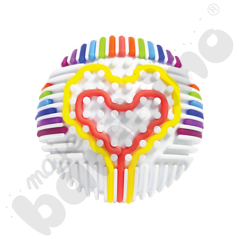 Piłka sensoryczna z kolorowymi paskami