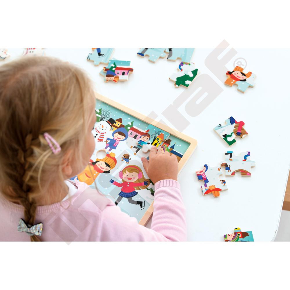 Puzzle roční období- zima
