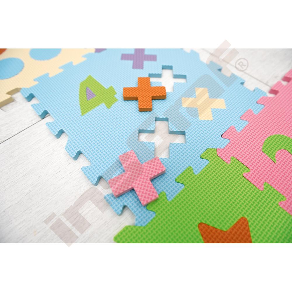 Penová podložka-puzzle - čísla a tvary