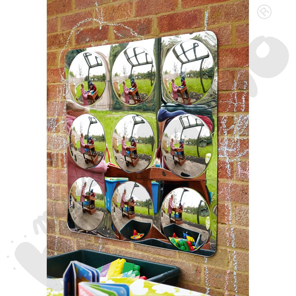 Duży panel lustrzany z 9 kopułami