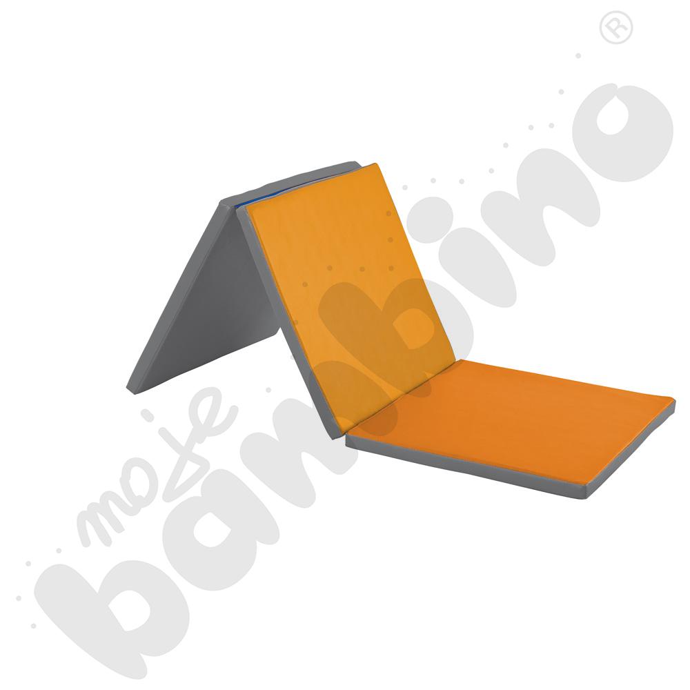 Materac trójdzielny, odcienie żółtego