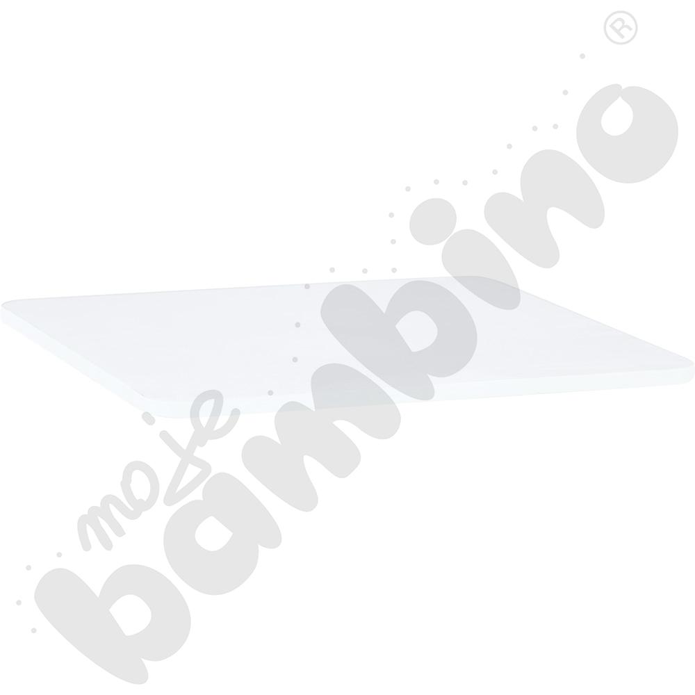 Blat Quadro biały prostokątny, białe obrzeże