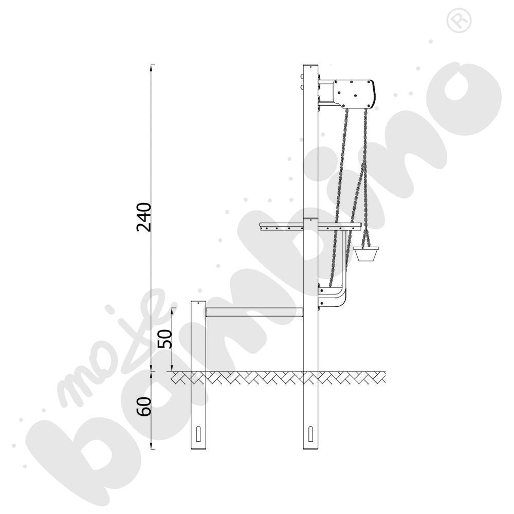 Wciągarka do piasku z podestem
