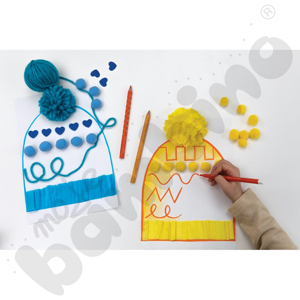 Zestaw pomponów żółtych