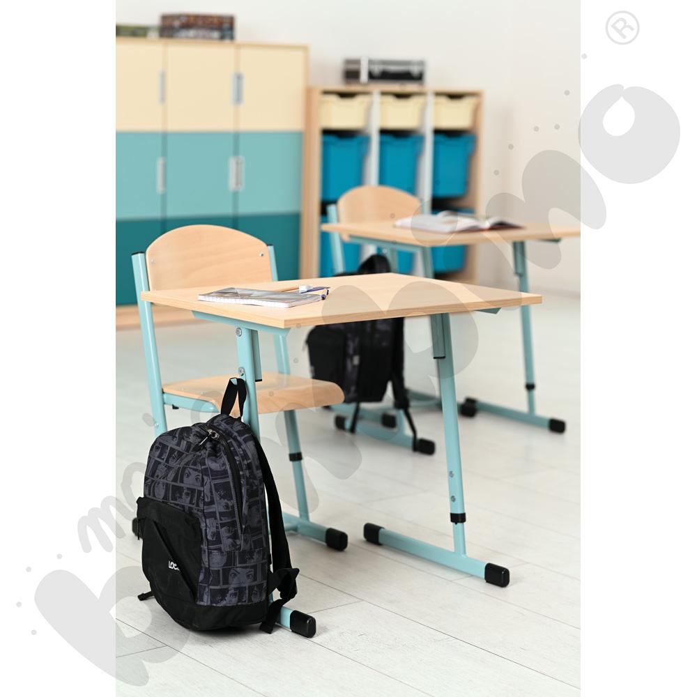 Krzesło T z regulowaną wysokością rozm. 3-4 turkusowe