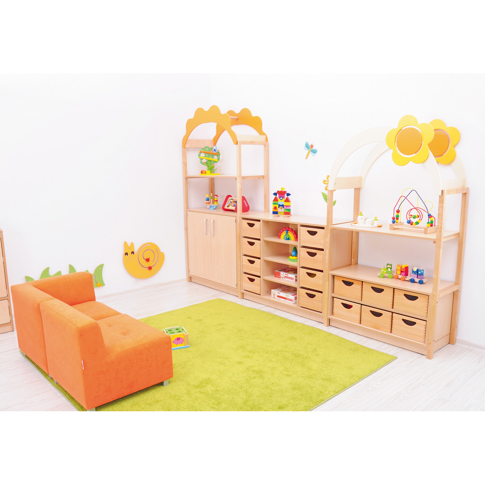 Malá sedačka Flexi, výška 35 cm - oranžová