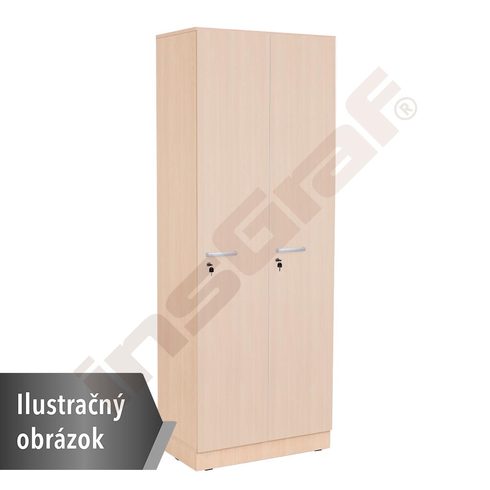 Šatňová skriňa Grande nízka pre 2 osoby, hĺbka 49,8 - javor 