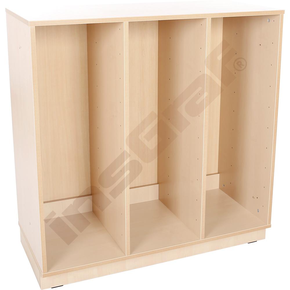Skříňka Flexi L na zásobníky, se soklem - 3 sloupy