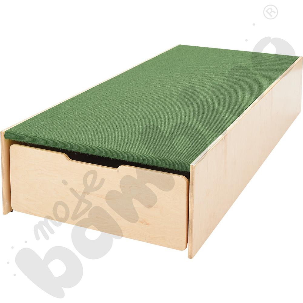 Podest z wnękami po bokach, wys. 30 cm - ciemnozielony