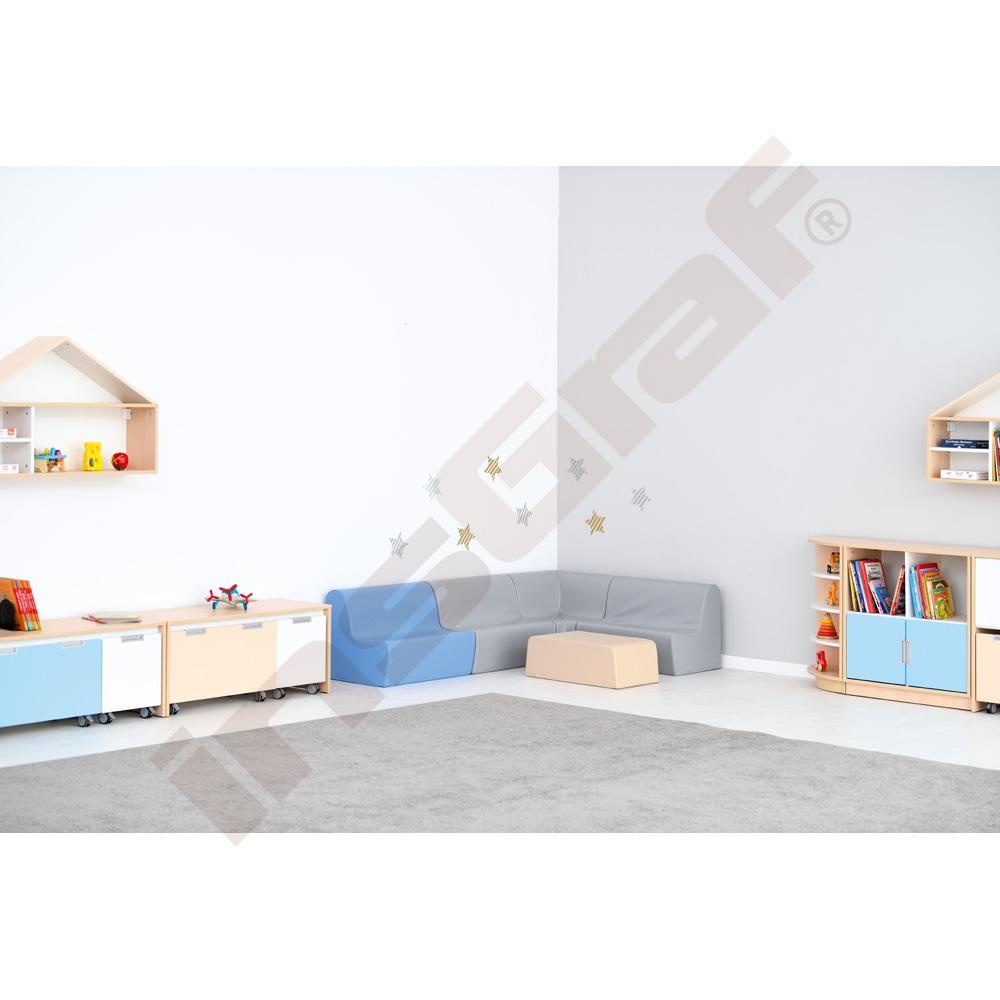 Klassik Sitzbank, SH 20 cm, hellblau
