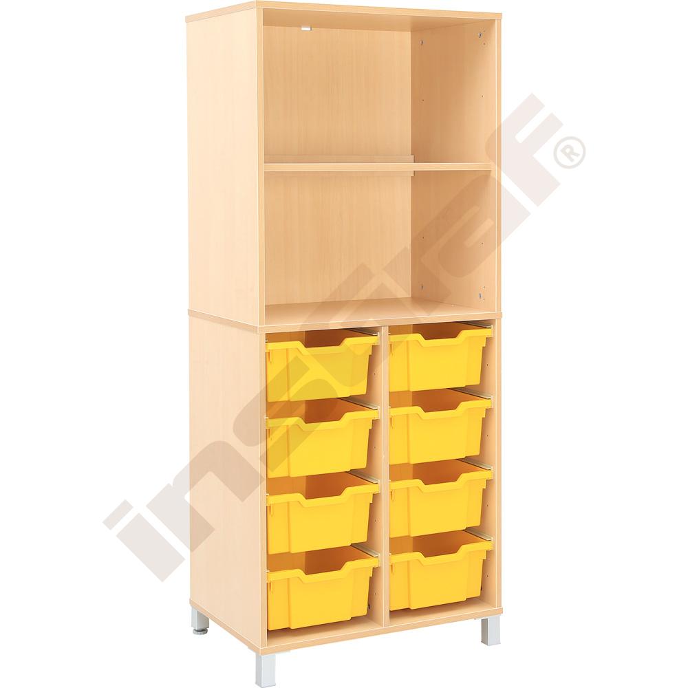 Nadstavec na skrinku s plastovými, úložnými boxami D