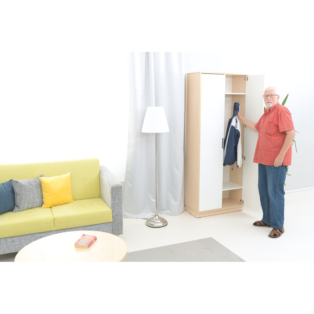 Quadro - šatňa, dvierka 90 st., tiché zatváranie - biela