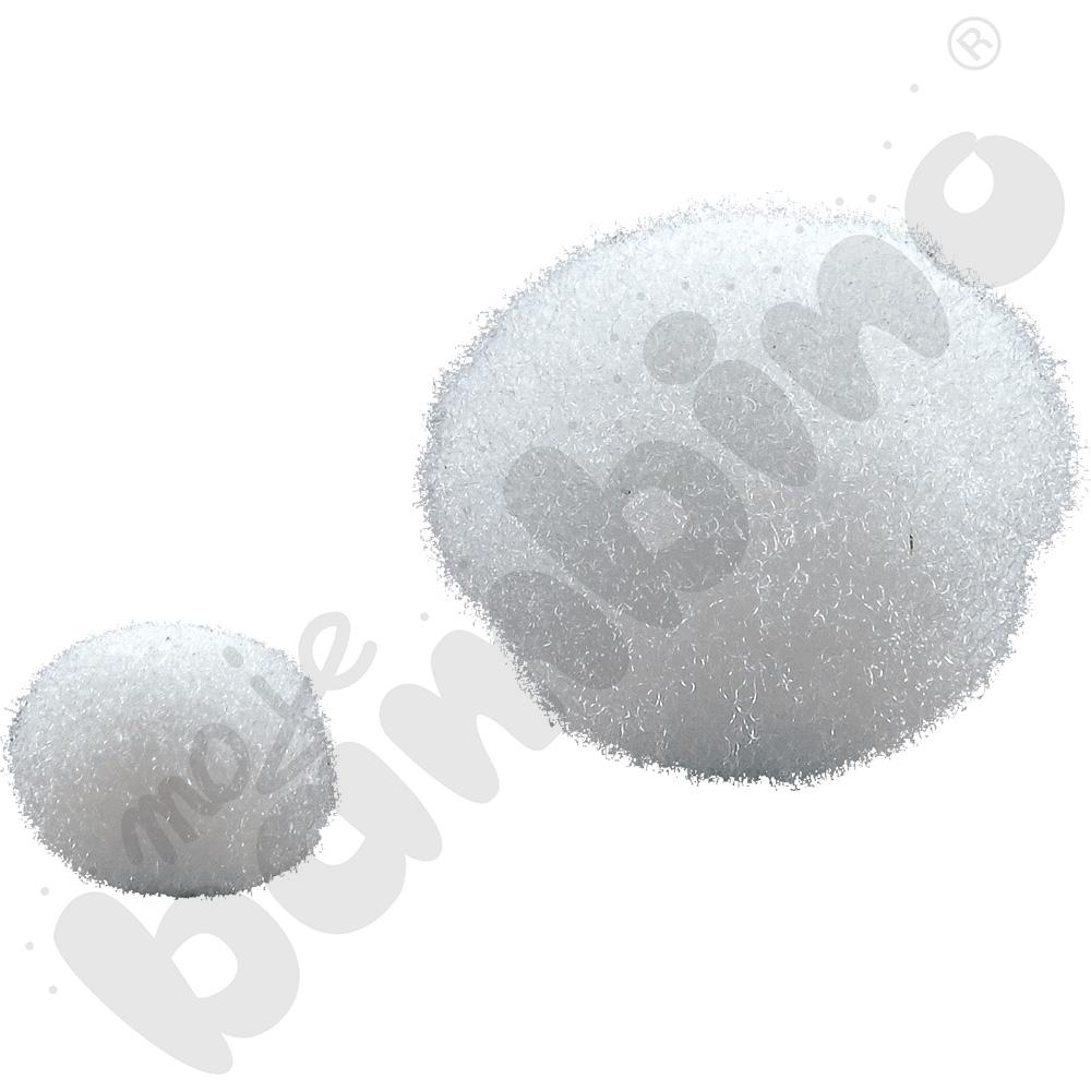 Mini pompony białe, 100 szt. 