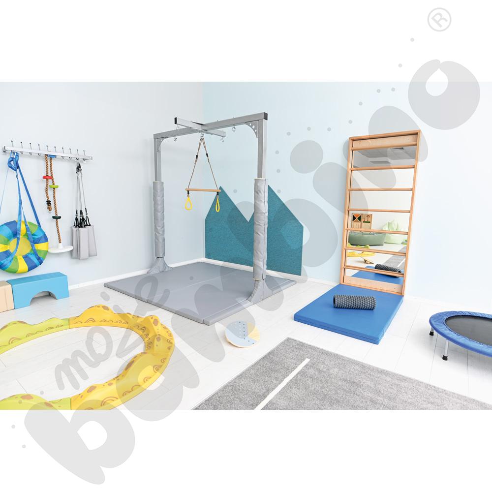 Materac antypoślizgowy wym. 150 x 90 x 8 cm niebieski - MED